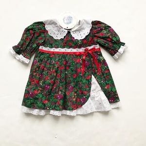 Vintage Little Miracles NWTfruit print dress 24m